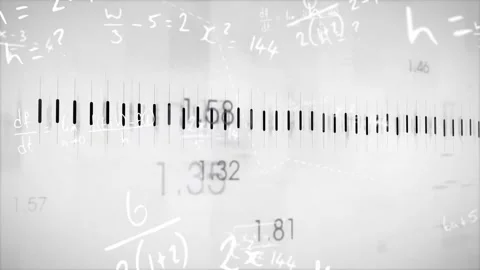 Horizontal waveform reacting to new data feed, tracing jagged polyline and Video stock 332686048
