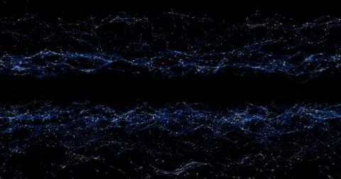 Horizontal waves of lines and points 库存插图