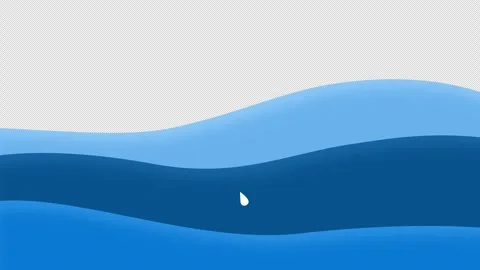 Horizontal Waves Motion Graphic Transition with Alpha Channel Transparency Stock Footage 311996499