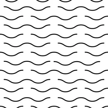 Horizontal wavy striped seamless pattern vector Illustrazione stock