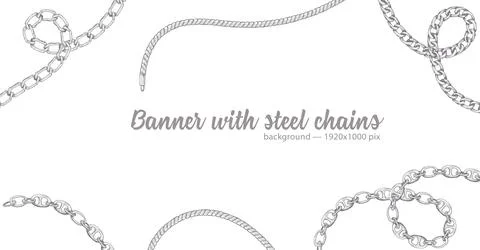 Horizontal web banner with abstract pattern of hand-drawn Stock Illustration