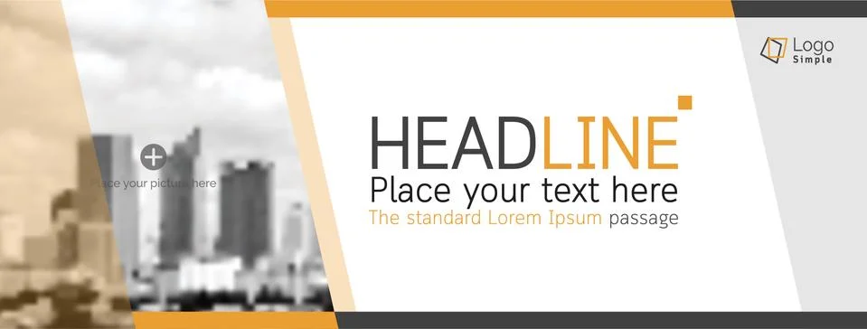 Horizontal web banner, vector template, Stock Illustration