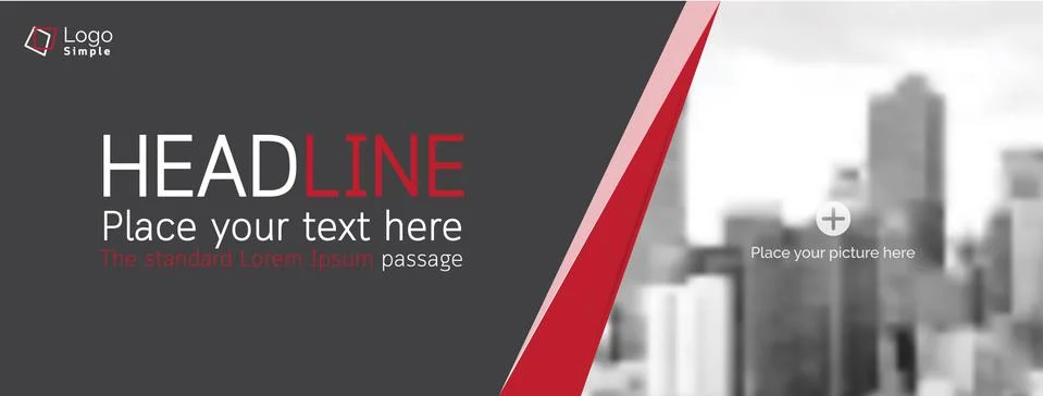 Horizontal web banner, vector template, Stock Illustration