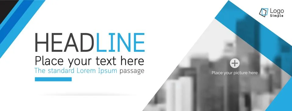 Horizontal web banner, vector template, Stock Illustration