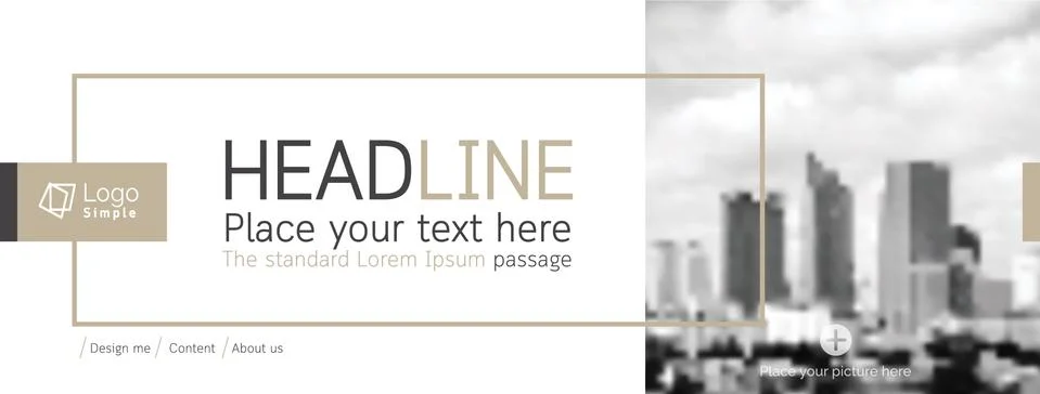 Horizontal web banner, vector template, Stock Illustration