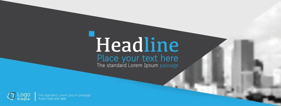 Horizontal web banner, vector template, Stock Illustration