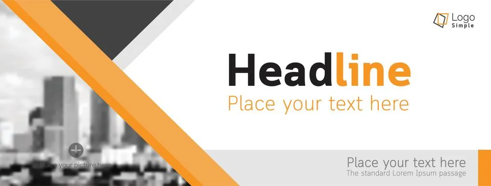 Horizontal web banner, vector template Stock Illustration