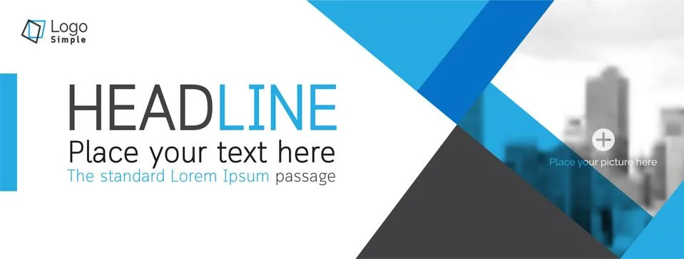 Horizontal web banner, vector template Stock Illustration