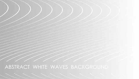 Horizontal white curved lines abstract background 库存插图