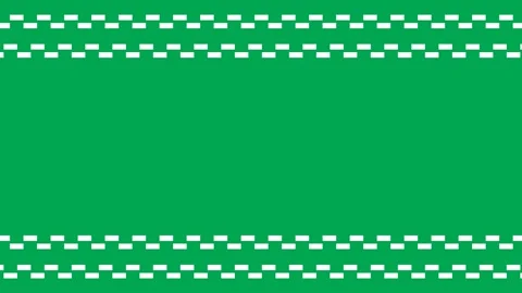 Horizontal white dashed line frame seamless looping animation on green screen. Stock Footage 317725397