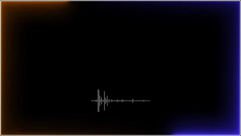 Horizontal white digital audio waveform soundwave - glowing dark blue. Stockbeeldmateriaal 340342204