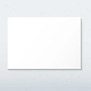 Horizontal white poster mockup. Stock Illustration