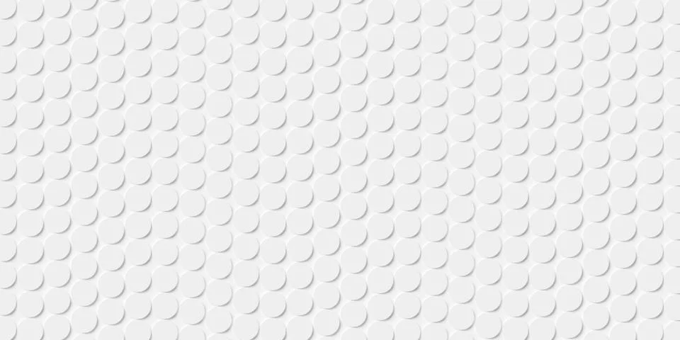 Horizontal white wave rows of circles or cylinders geometry background wall.. 스톡 일러스트