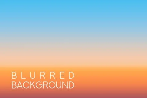 Horizontal wide sunset blurred background Illustrazione stock