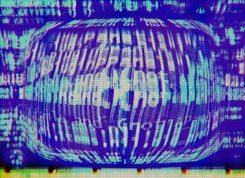 Horizontal wrapped tv screen Stock Illustration