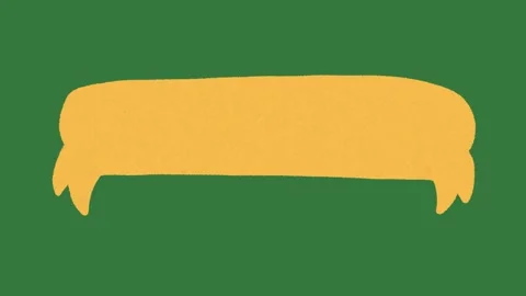 Horizontal Yellow Banner 2D Animation on Green Screen | Lower Third Title Vidéo 333521938