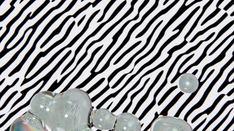 Horizontal zebra bubbles animal pattern textile fabric abstract texture fashion Stock Footage 332505755