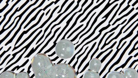 Horizontal zebra bubbles animal pattern textile fabric abstract texture fashion Illustrazione stock