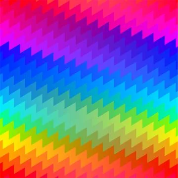Horizontal zigzag chevron rainbow seamless pattern Stock Illustration