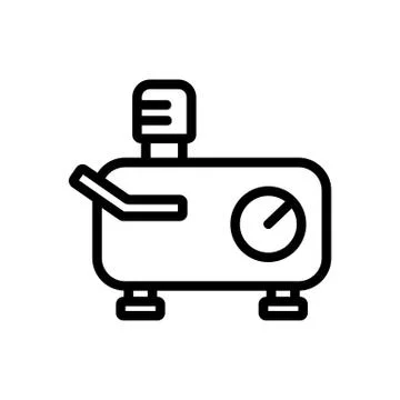 Horizontally extended compressor icon vector outline illustration イラスト素材