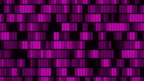 Horizontally flowing electronic purple data blocks background loop Vidéo 117483405