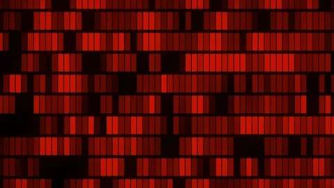 Horizontally flowing red electronic data blocks background loop 스톡 동영상 117476930