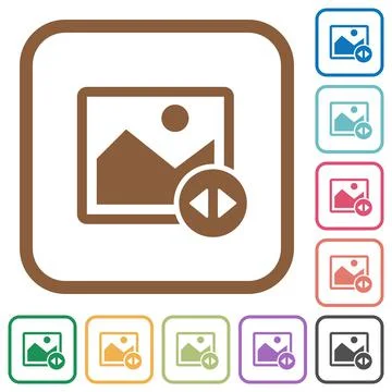 Horizontally move image simple icons Stock Illustration