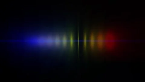 Horizontally moving colored light on a black background Stock Footage 320146248