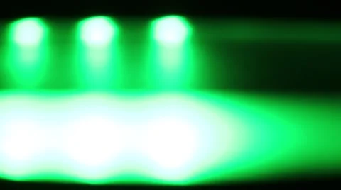 Horizontally moving green LED light at night Stock Footage 47857107