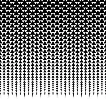 Horizontally repeatable halftone background / pattern fading from top. Illustrazione stock
