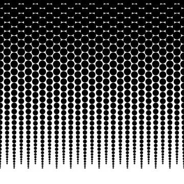 Horizontally repeatable halftone background / pattern fading from top. Stock Illustration