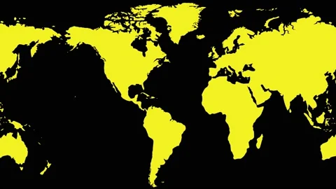 Horizontally scrolling world map with ever changing rainbow colors, on blac.. Stock Footage 237147773