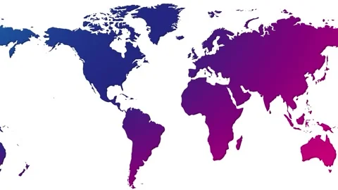 Horizontally scrolling world map with ever changing rainbow colors Stock Footage 270690720