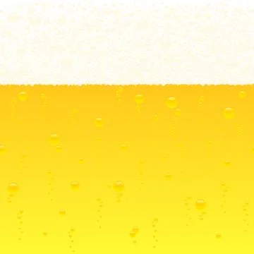 Horizontally seamless bubbling beer background Stock Illustration
