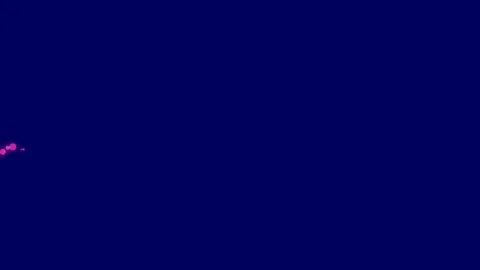 Horizontally spreading bright pink dots on dark blue Motion animation Video stock 71005641