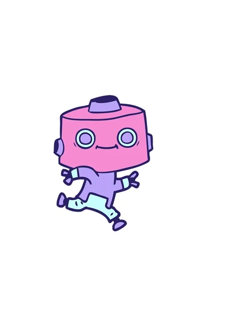 Horizontally vibrating animation of cartoon android image Stock Footage 324202570