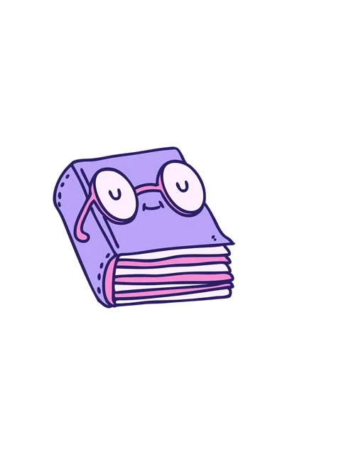 Horizontally vibrating animation of cartoon of a book wearing spectacles Stock Footage 324262069