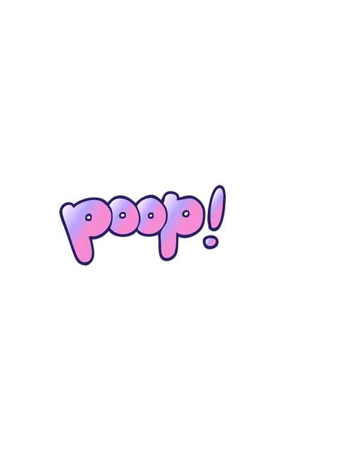 Horizontally vibrating animation of cartoon doodle font poop Stock Footage 324084530