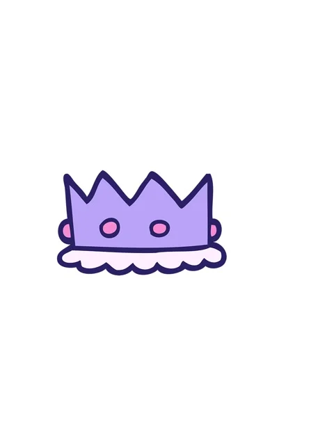 Horizontally vibrating animation of cartoon doodle royal crown Stock Footage 324226784