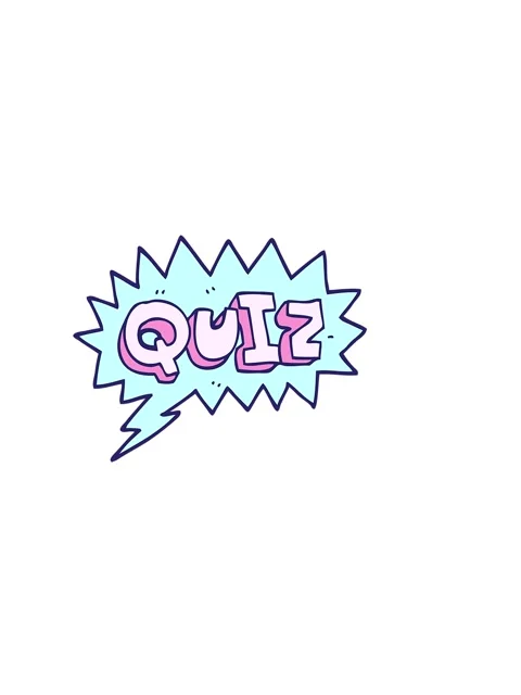Horizontally vibrating animation of cartoon doodle font quiz Stock Footage 324340010