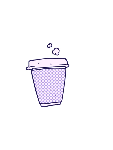 Horizontally vibrating animation of cartoon doodle coffee cup Stock Footage 324437987