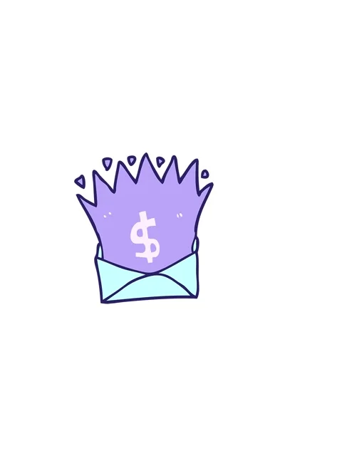 Horizontally vibrating animation of cartoon envelope with money sign Stock Footage 324080236