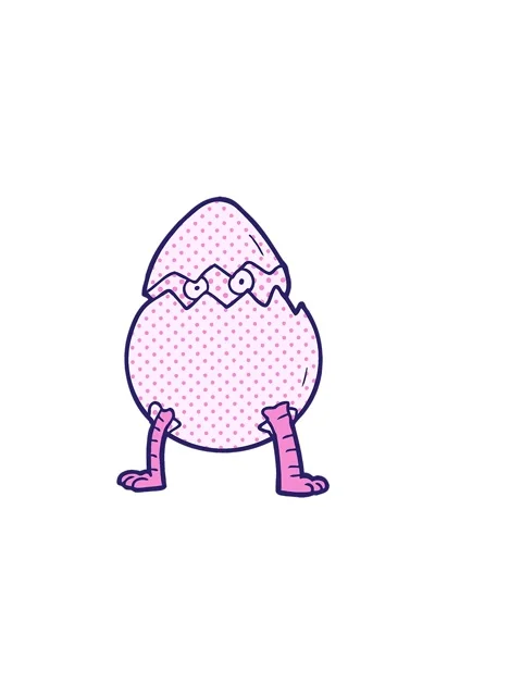 Horizontally vibrating animation of cartoon hatching egg Stock Footage 324241995