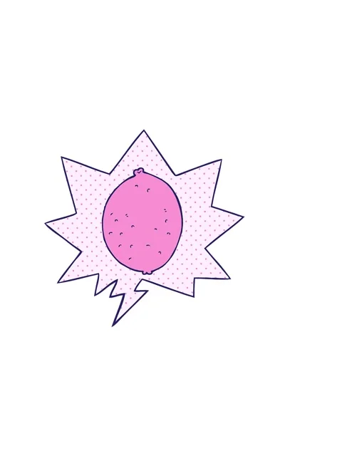 Horizontally vibrating animation of cartoon lemon with speech bubble in com.. 库存影片 324471445
