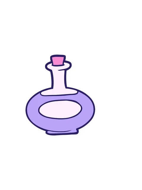 Horizontally vibrating animation of cartoon perfume bottle Stock-Footage 324289019