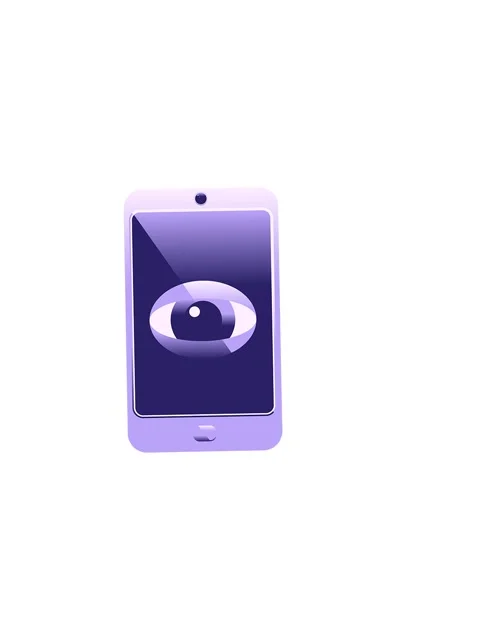 Horizontally vibrating animation of cell phone watching you graphic vector .. Stock Footage 324492765