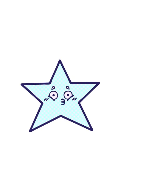 Horizontally vibrating animation of comic book style cartoon of a star fish Stock Footage 324053054