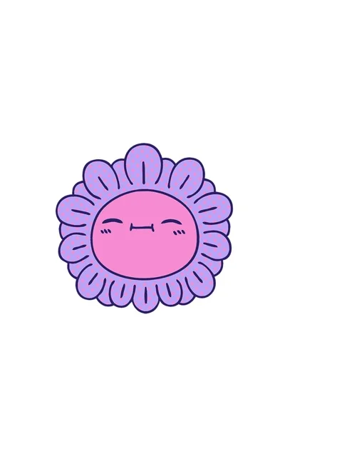 Horizontally vibrating animation of comic book style quirky cartoon flower Stock Footage 324303428