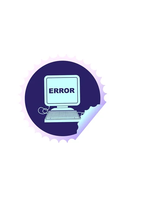 Horizontally vibrating animation of computer error vector illustration circ.. Stock Footage 324126547
