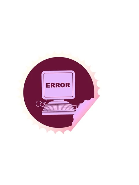 Horizontally vibrating animation of computer error vector illustration circ.. Stock Footage 324386382